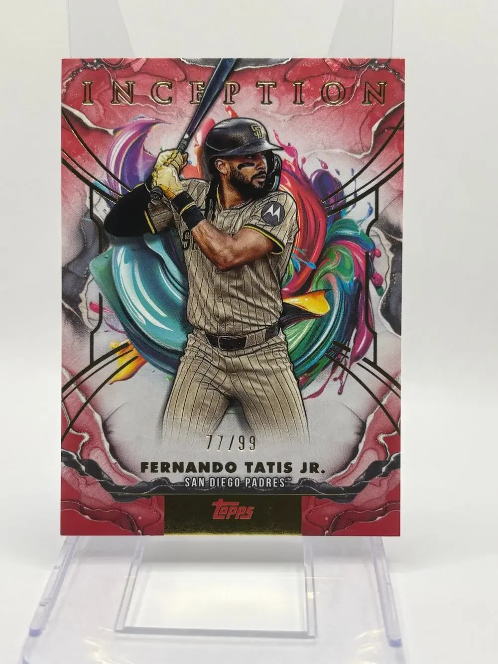 2025 Topps Inception Fernando Tatis Jr. Red Parallel 77/99 SP San Diego Padres